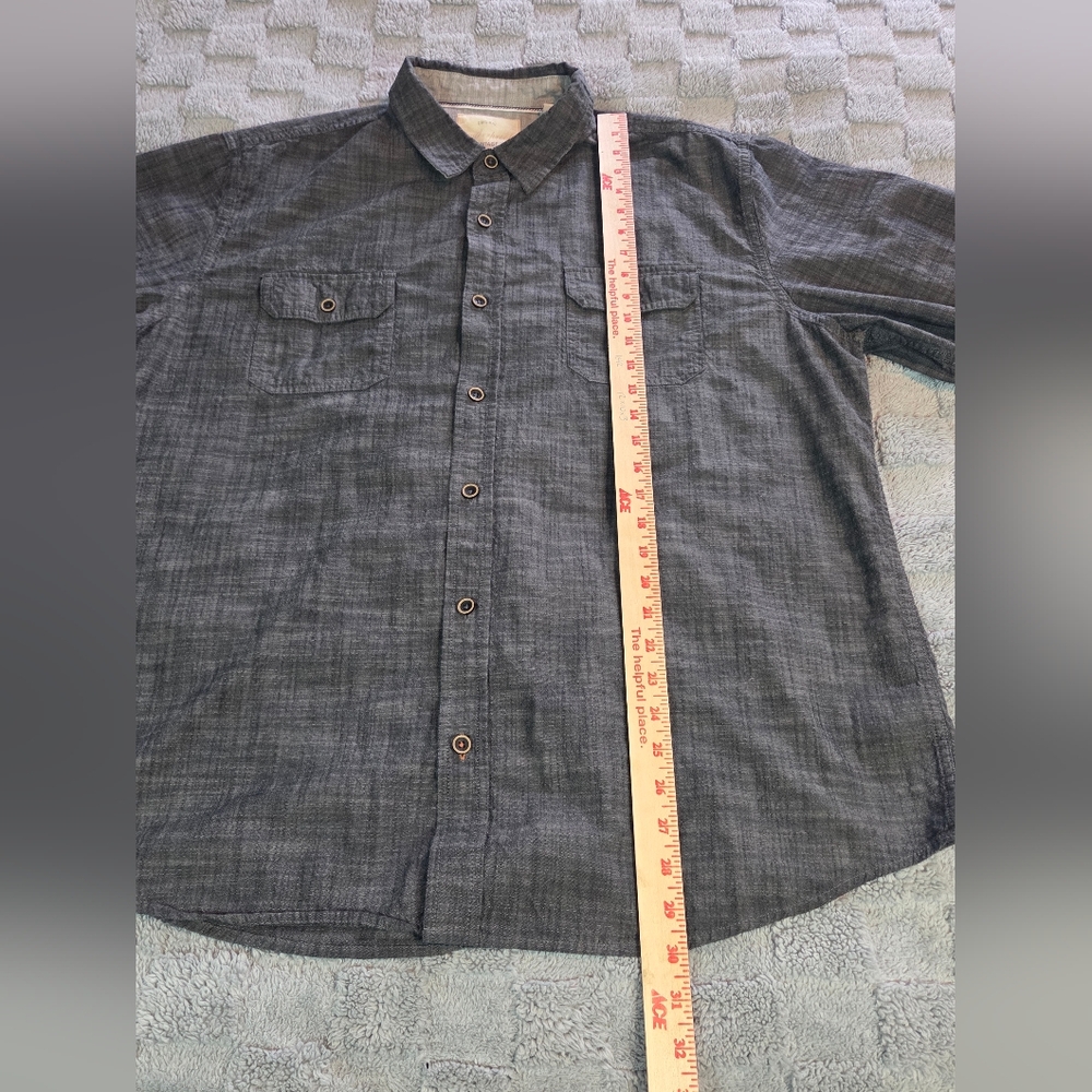 Original Weatherproof Vintage Men's XXL Black Cotton Button Down Shirt - Picture 3 of 10
